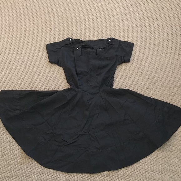 Vintage Dresses & Skirts - True vintage black party dress xs